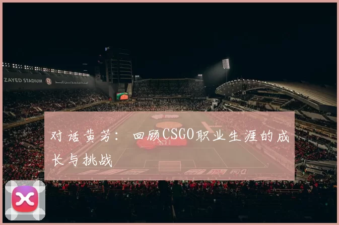 对话黄芳：回顾CSGO职业生涯的成长与挑战